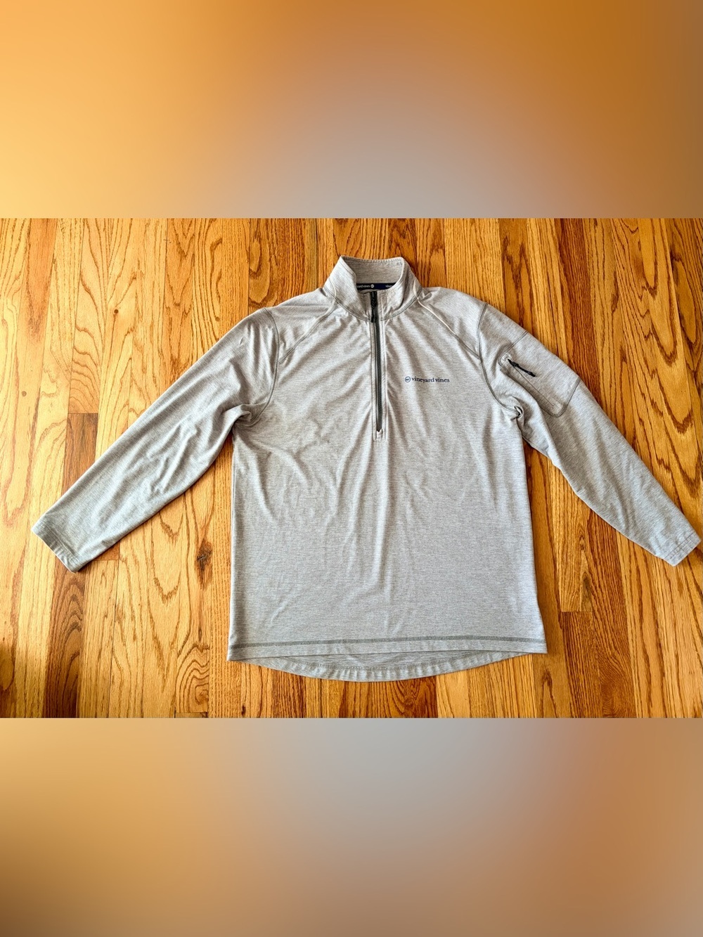Vineyard Vines Light Gray Men’s Quarter-Zip Sweater